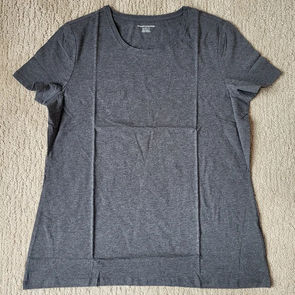 Women’s Regular-Fit Short Sleeve T-Shirts 2-Pack–Dark Gray Heather–Size XL-NWOT - Picture 3 of 7